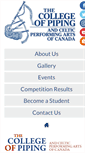 Mobile Screenshot of collegeofpiping.com